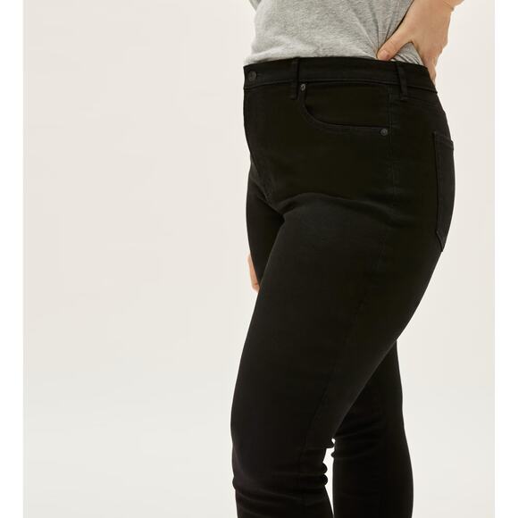NWT Everlane The Curvy Authentic Stretch High Rise Skinny Jean in Black - Picture 2 of 13